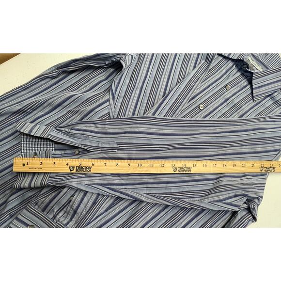 Men’s Large Johnston & Murphy Button Up Long Sleeve Shirt - Picture 6 of 9